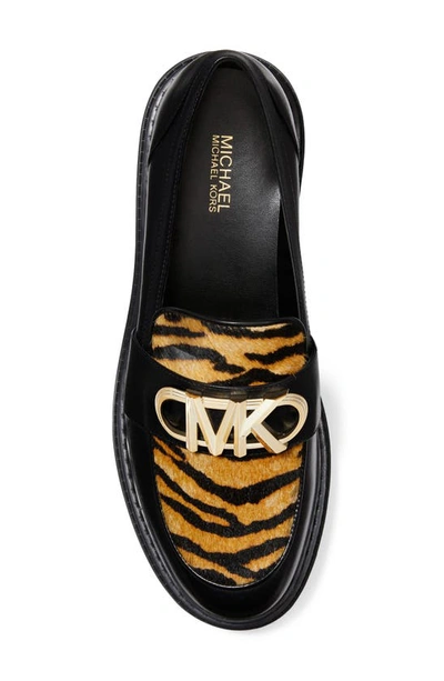 Shop Michael Michael Kors Parker Genuine Calf Hair Lug Sole Loafer In Marigold