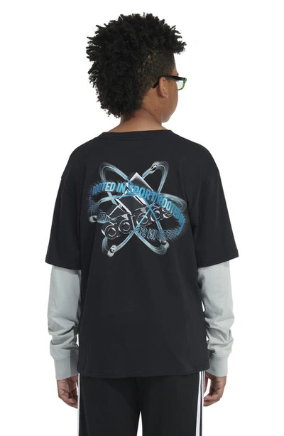 Shop Adidas Originals Kids' Atomic Oversize Graphic T-shirt In Black