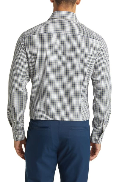 Mizzen + Main Leeward Trim Fit Gingham Performance Button-up Shirt In Sage Multi Gingham