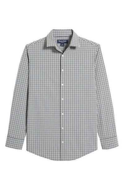 Shop Mizzen + Main Leeward Trim Fit Gingham Performance Button-up Shirt In Sage Multi Gingham