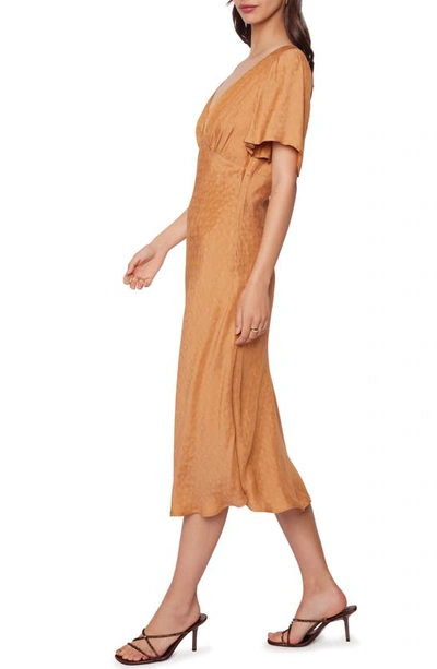 Shop Lost + Wander Sierra Jacquard Midi Dress In Bronze