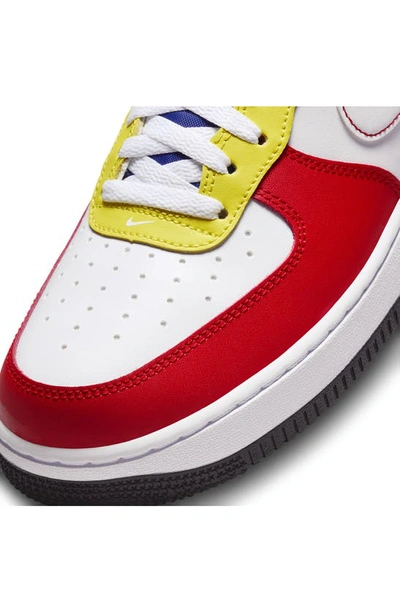 Shop Nike Air Force 1 '07 Lv8 Sneaker In Red/ Deep Royal Blue/ Yellow