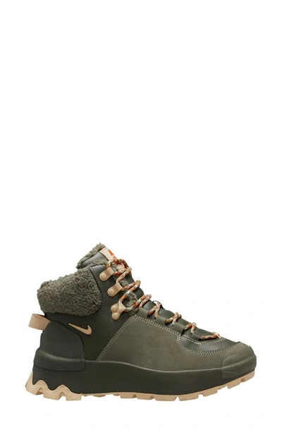 Shop Nike City Classic Premium Sneaker Bootie In Cargo Khaki/ Sesame/ Olive