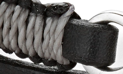 Shop Caputo & Co Leather Cord Wrap Bracelet In Black