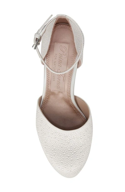 Naturalizer Pnina Tornai For  Rak Platform Dress Pumps In Silk White Fabric