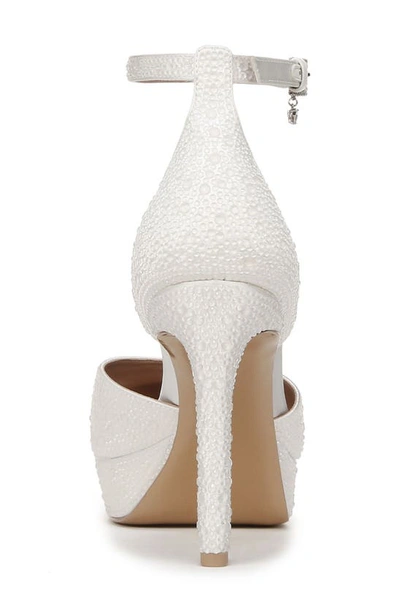 Naturalizer Pnina Tornai For  Rak Platform Dress Pumps In Silk White Fabric