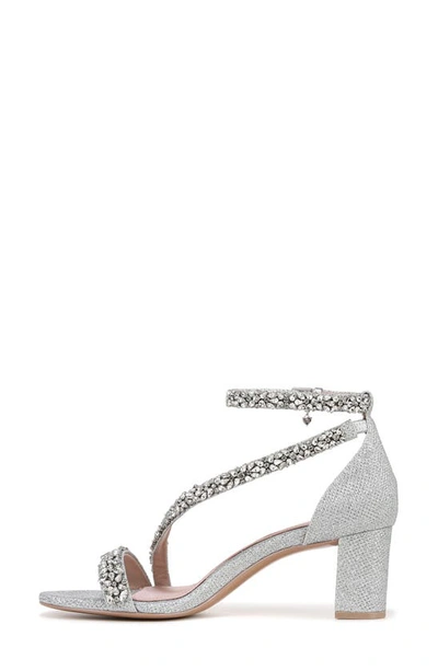 Naturalizer Ahava Embellished Ankle Strap Sandal In Silver Fabric