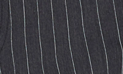 Shop Afrm Kiki Stripe Crop Corset Top In Charcoal White Pinstripe