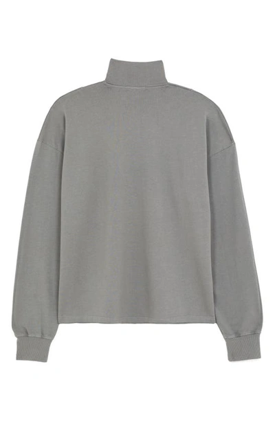 Shop The Rad Black Kids Love Half Zip Cotton Graphic Pullover In Gray