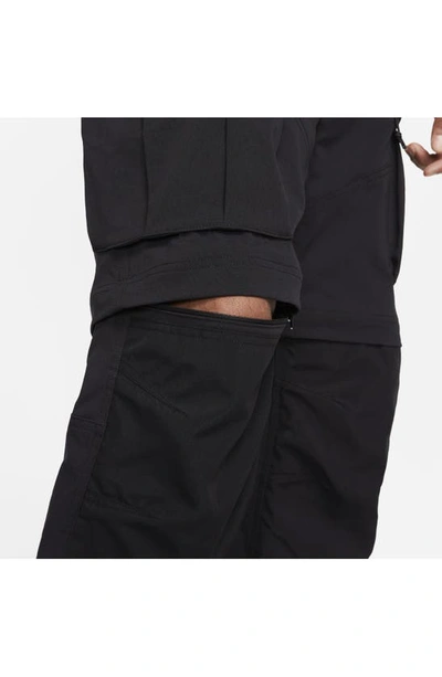 Shop Nike Acg Smith Summit Convertible Cargo Pants In Black/ Anthracite/ White