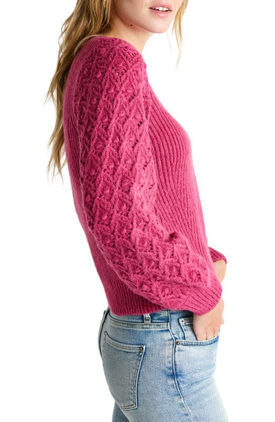 Shop Splendid Connie Mixed Stitch Sweater In Punch