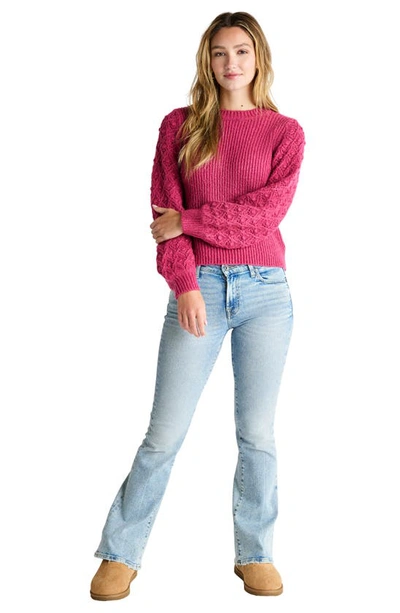 Shop Splendid Connie Mixed Stitch Sweater In Punch