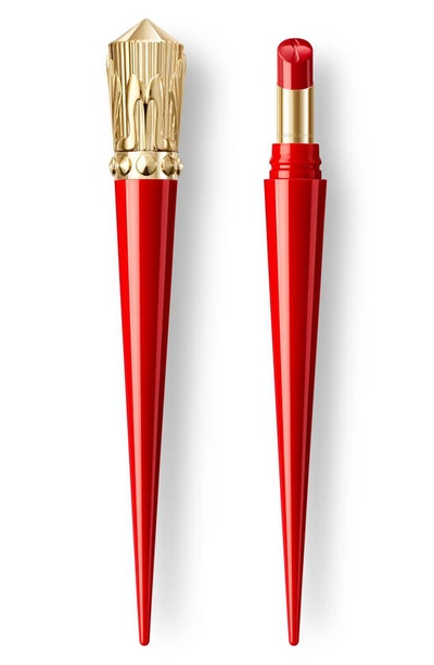 Shop Christian Louboutin Rouge Stiletto Glossy Shine Lipstick In Private Red