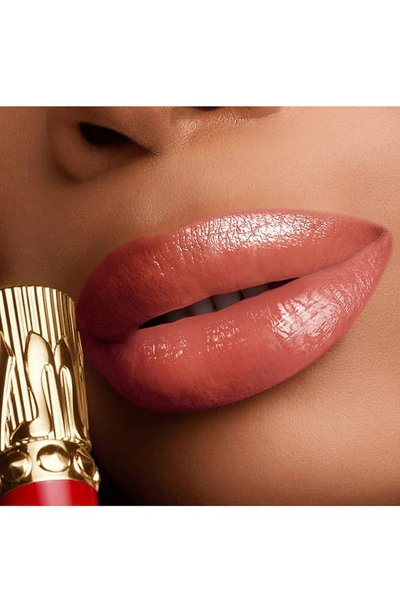 Shop Christian Louboutin Rouge Stiletto Glossy Shine Lipstick In Bare Kate