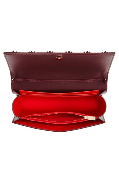 Shop Christian Louboutin Paloma Empire Calfskin Clutch In L081 Merlot/ Merlot