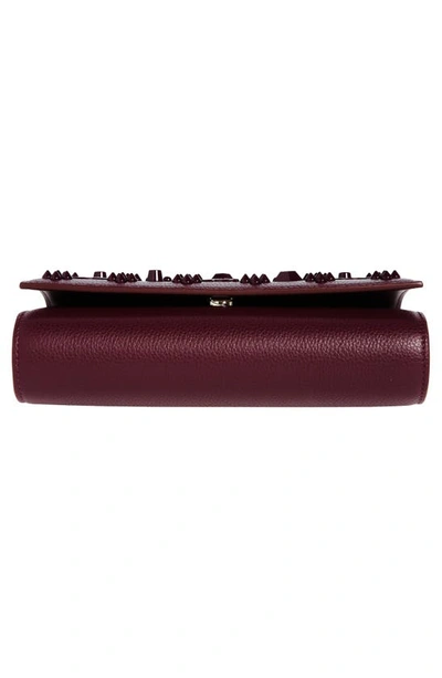 Shop Christian Louboutin Paloma Empire Calfskin Clutch In L081 Merlot/ Merlot