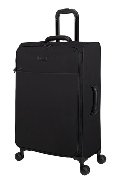 Shop It Luggage Lustrous 27" Softshell Spinner Suitcase In Black