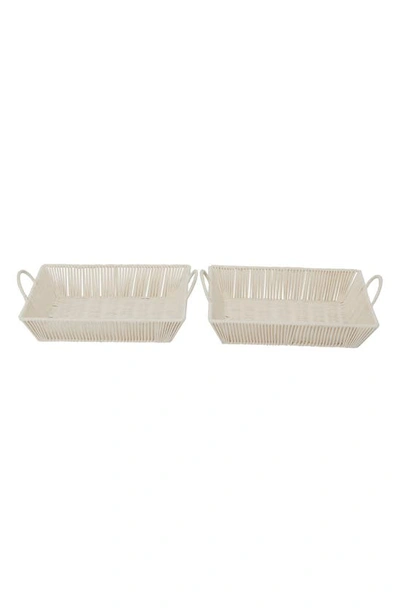 Shop Uma Novogratz Set Of 2 Storage Baskets In Cream
