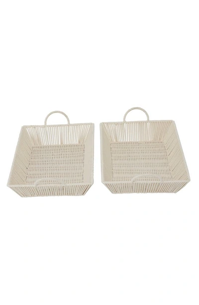 Shop Uma Novogratz Set Of 2 Storage Baskets In Cream