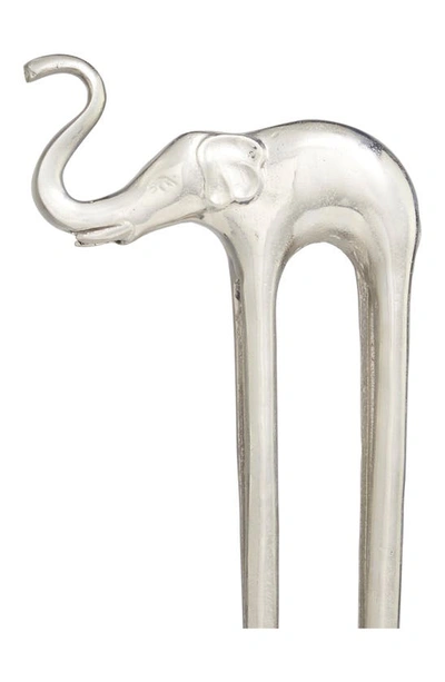 Shop Uma The Novogratz Aluminum Elephants Statue In Silver