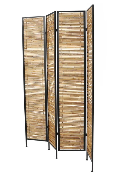 Shop Uma Novogratz Bamboo 4-panel Room Divider In Light Brown