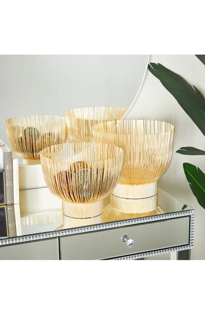 Shop Uma Novogratz Set Of 2 Decorative Bowls In Gold