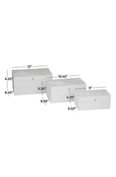 Shop Uma Novogratz Set Of 3 Decorative Boxes In White