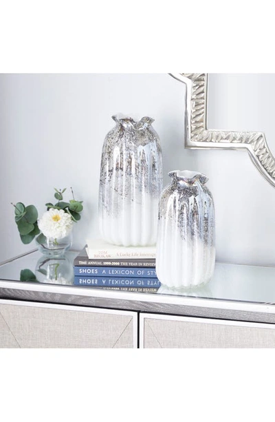 Shop Uma Novogratz Set Of 2 Glass Vases In Gray