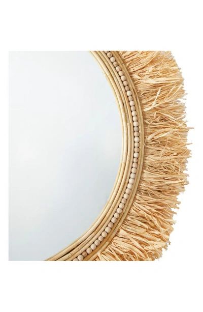 Shop Uma Seagrass Wall Mirror In Light Brown