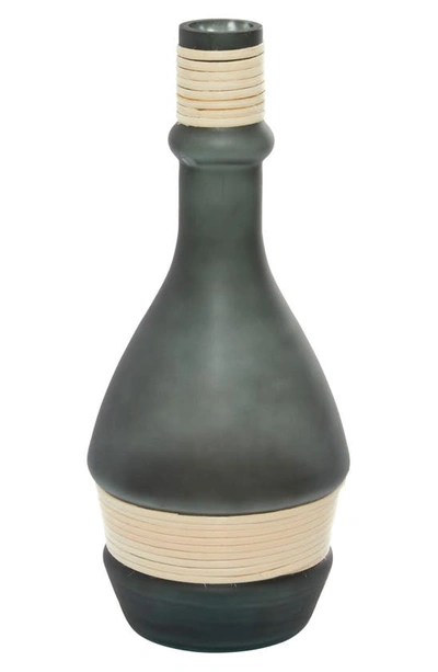 Shop Uma The Novogratz Coastal Glass Vase In Black
