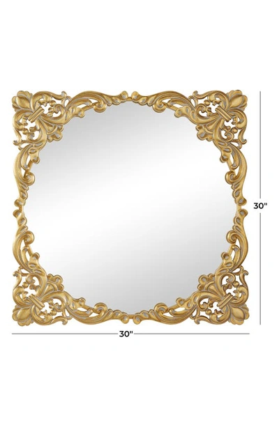 Shop Uma Scroll Frame Mirror In Gold