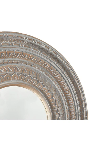 Shop Uma Novogratz Carved Wall Mirror In Gray