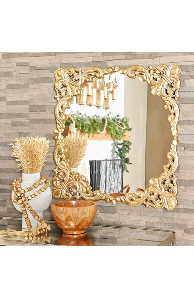 Shop Uma Scroll Frame Mirror In Gold