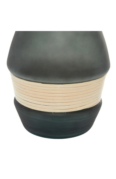 Shop Uma The Novogratz Coastal Glass Vase In Black