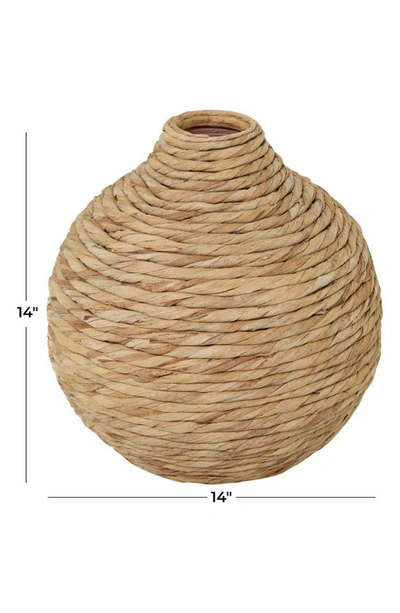 Shop Uma Woven Seagrass Vase In Brown