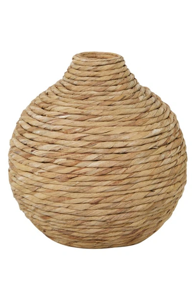 Shop Uma Woven Seagrass Vase In Brown