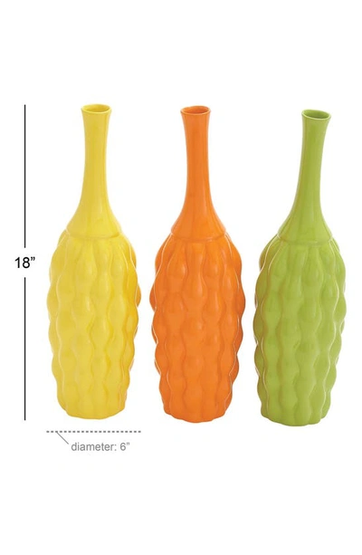 Shop Uma Novogratz Set Of 3 Textured Vases In Multi