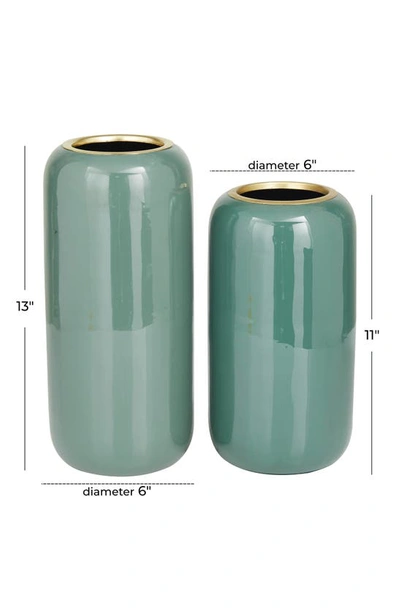 Shop Uma Novogratz Green 2-piece Metal Vase