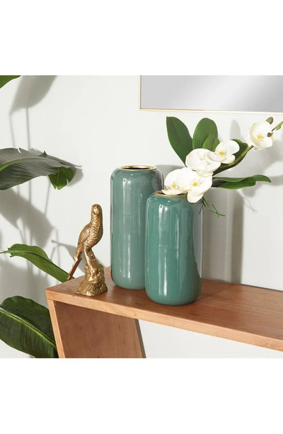 Shop Uma Green 2-piece Metal Vase