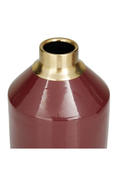 Shop Uma Red 2-piece Metal Vase