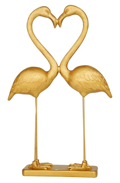 Shop Uma The Novogratz Resin Flamingo Bookends In Gold