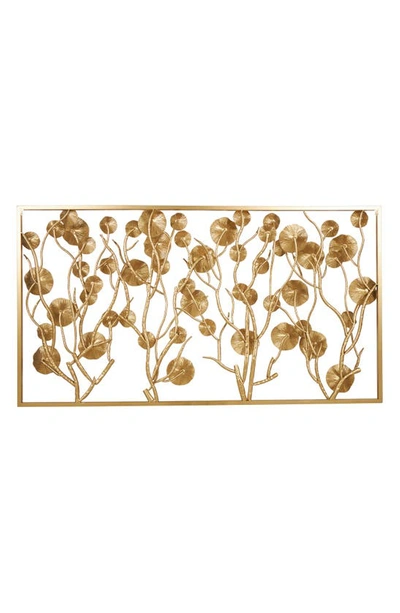Shop Uma The Novogratz Metal Dimensional Floral Wall Decor In Gold