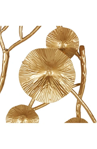 Shop Uma The Novogratz Metal Dimensional Floral Wall Decor In Gold
