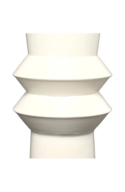 Shop Uma Novogratz Tall Metal Vase In Cream