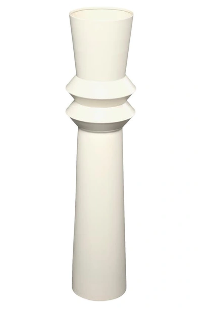 Shop Uma Novogratz Tall Metal Vase In Cream