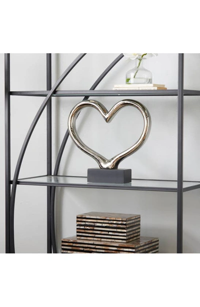 Shop Uma Ceramic Heart Sculpture In Silver