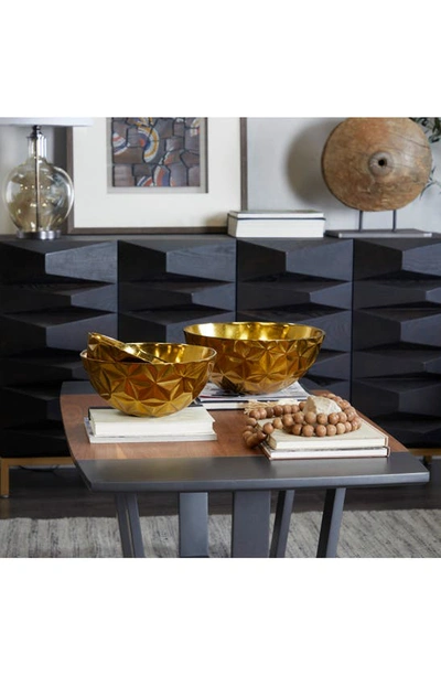 Shop Uma Novogratz Set Of 3 Decorative Bowls In Gold