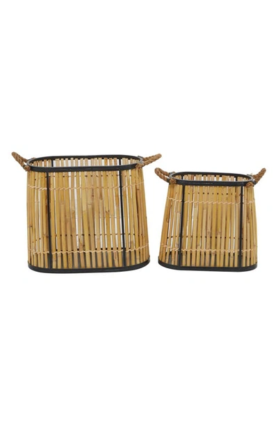 Shop Uma Novogratz Set Of 2 Wicker Storage Baskets In Brown