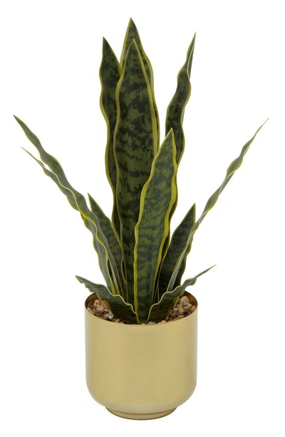 Shop Uma Artificial Potted Snake Plant In Green