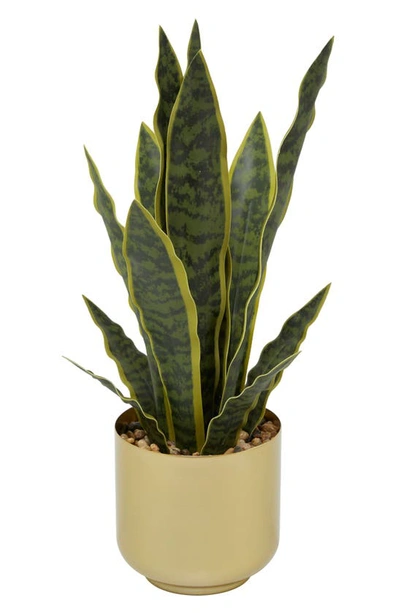 Shop Uma Artificial Potted Snake Plant In Green